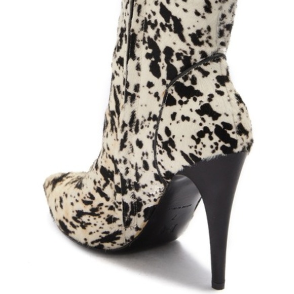 Halston Heritage Val Calf Hair Pointed Toe Boot 9 - Picture 3 of 4